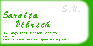 sarolta ulbrich business card